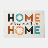 Zuhause Sweet Zuhause Fall Wreath Fußmatte (Vorderseite)
