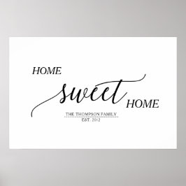 Zuhause Sweet Zuhause, Familienname Poster