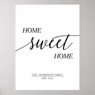Zuhause Sweet Zuhause, Familienname Poster