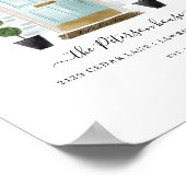 Zuhause Sweet Zuhause Family Aqua Aqua Aqua Aqua Poster (Ecke)