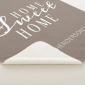 Zuhause Sweet Zuhause Family Custom Tan White Sherpadecke (3/4)