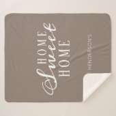 Zuhause Sweet Zuhause Family Custom Tan White Sherpadecke (Vorderseite (Horizontal))