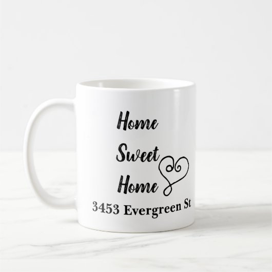 Zuhause Sweet Zuhause Family Housewarming-Geschenk Kaffeetasse (Links)