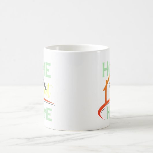 Zuhause Sweet Zuhause Family Mauer Zeichendekor Kaffeetasse (Mittel)