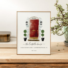 Zuhause Sweet Zuhause Family Red Water Family Door Poster