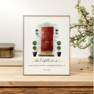 Zuhause Sweet Zuhause Family Red Water Family Door Poster