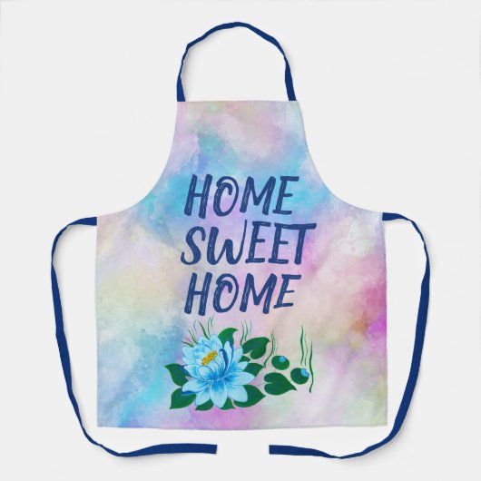 Zuhause Sweet Zuhause, farbenfroher Wasserfarbente Schürze (Vorderseite)