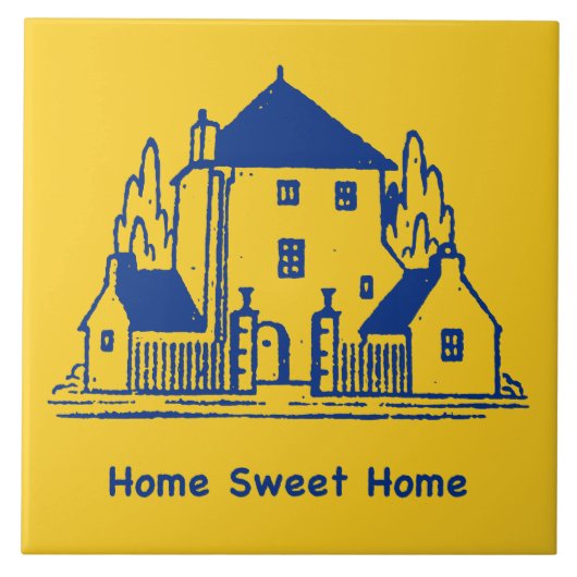 Zuhause Sweet Zuhause Fliese (Vorderseite)