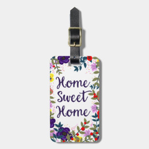 Zuhause Sweet Zuhause Floral Reef Gepäckanhänger