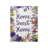 Zuhause Sweet Zuhause Floral Reef Notizblock (Rotiert)