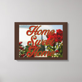 Zuhause Sweet Zuhause Floral Wall Art Leinwanddruck