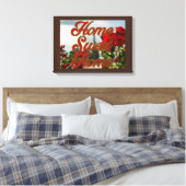 Zuhause Sweet Zuhause Floral Wall Art Leinwanddruck (Insitu (Schlafzimmer))