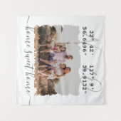 "Zuhause Sweet Zuhause" Foto der Latitude Longitud Wandteppich (Vorderseite (Horizontal))