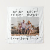 "Zuhause Sweet Zuhause" Foto der Latitude Longitud Wandteppich (Vorderseite)