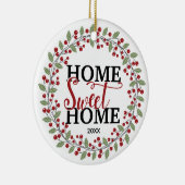 Zuhause Sweet Zuhause Foto Weihnachten Keramik Ornament (Rechts)