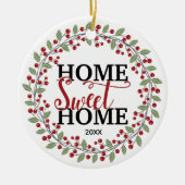 Zuhause Sweet Zuhause Foto Weihnachten Keramik Ornament (Vorne)