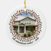 Zuhause Sweet Zuhause Foto Weihnachten Keramik Ornament (Hinten)