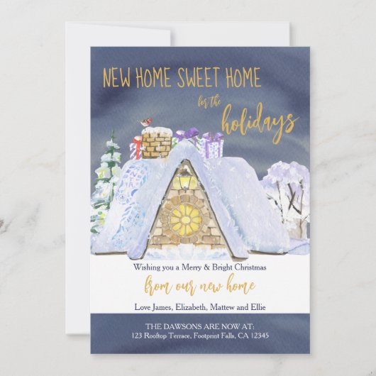 Zuhause Sweet Zuhause für Weihnachts-Weihnachtsdac Ankündigung (Vorderseite)