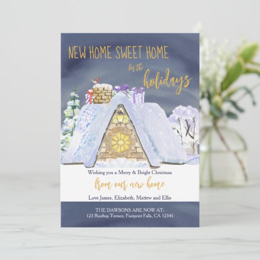 Zuhause Sweet Zuhause für Weihnachts-Weihnachtsdac Ankündigung (Stehend Vorderseite)