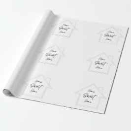 Zuhause Sweet Zuhause Geschenkpapier