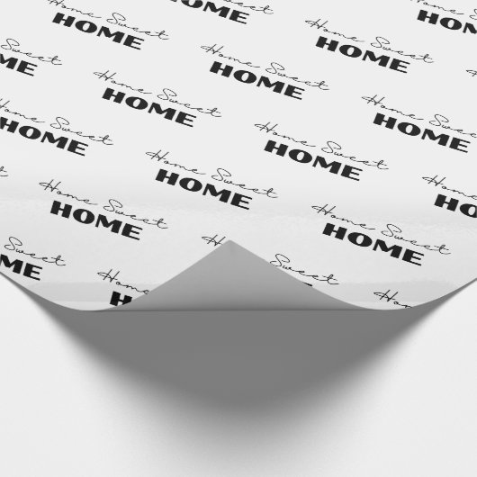 Zuhause Sweet Zuhause Geschenkpapier (Ecke)