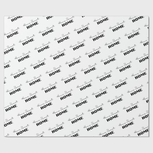 Zuhause Sweet Zuhause Geschenkpapier (Flach)