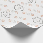 Zuhause Sweet Zuhause Geschenkpapier (Ecke)