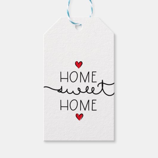 Zuhause Sweet Zuhause Gift Tags Geschenkanhänger (Vorderseite)