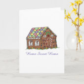 Zuhause Sweet Zuhause Gingerbread House Housewarmi Karte (Gelbe Blume)