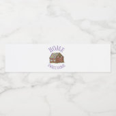 Zuhause Sweet Zuhause Gingerbrot House Holiday Wasserflaschenetikett (Einzelnes Label)