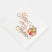 Zuhause Sweet Zuhause Gingerbrot House Paper Napki Serviette (Ecke)