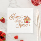 Zuhause Sweet Zuhause Gingerbrot House Paper Napki Serviette (Beispiel)