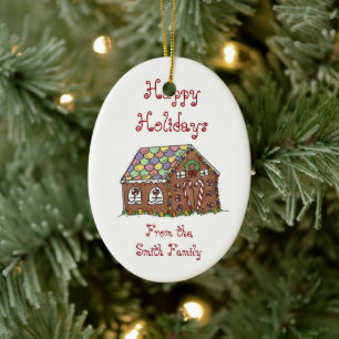 Zuhause Sweet Zuhause Gingerbrot Weihnachtsfest Pa Keramikornament