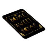 Zuhause Sweet Zuhause Gold Art Deco Signieren Magnet (Rechte Seite)