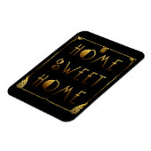 Zuhause Sweet Zuhause Gold Art Deco Signieren Magnet (Linke Seite)