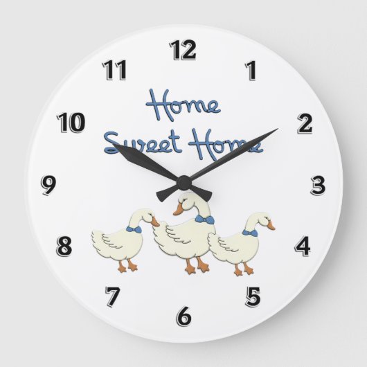 Zuhause Sweet Zuhause Große Wanduhr (Vorderseite)