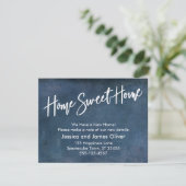 Zuhause Sweet Zuhause Grunge Navy Ankündigung (Stehend Vorderseite)