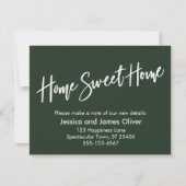 Zuhause Sweet Zuhause Handwriting Evergreen Card Einladung (Vorderseite)