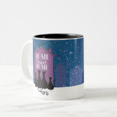 Zuhause sweet Zuhause - Happy Family Zweifarbige Tasse (Vorderseite Links)