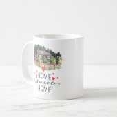 Zuhause Sweet Zuhause Hearts House Floral Kaffeetasse (Vorderseite Links)