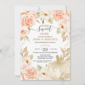 Zuhause Sweet Zuhause Herbst Blume White Pumpkin Einladung (Vorderseite)
