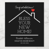 Zuhause Sweet Zuhause Herzlichen Glückwunsch Weinetikett (Einzelnes Label)