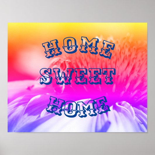 Zuhause Sweet Zuhause Honey Bee On Blume Poster (Vorne)