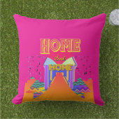 Zuhause Sweet Zuhause Hot Pink Kissen (Gras)