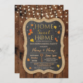 Zuhause Sweet Zuhause Housewarming Herbstlaub Einl Einladung (Vorne/Hinten)