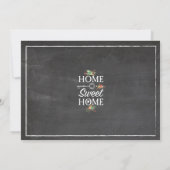 Zuhause Sweet Zuhause Housewarming Neue Zuhause Ei Einladung (Rückseite)