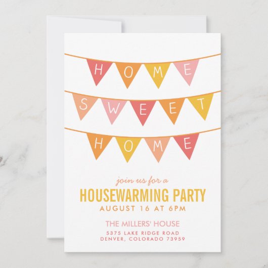 Zuhause Sweet Zuhause Housewärming Party Einladung (Vorderseite)