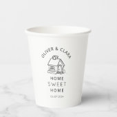 Zuhause Sweet Zuhause Housewarming Party Pappbecher (Vorderseite)