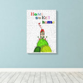 Zuhause Sweet Zuhause Illustration Leinwanddruck (Insitu (Holzboden))