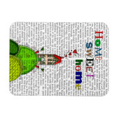 Zuhause Sweet Zuhause Illustration Magnet (Horizontal)
